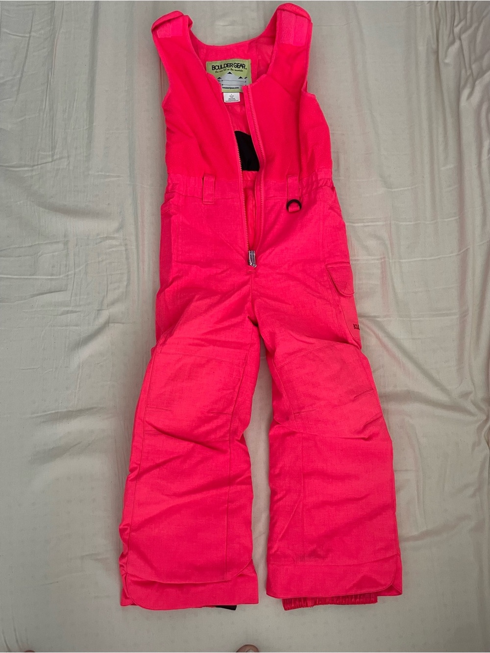 Boulder Gear Kids' Neon Pink Snow Overalls